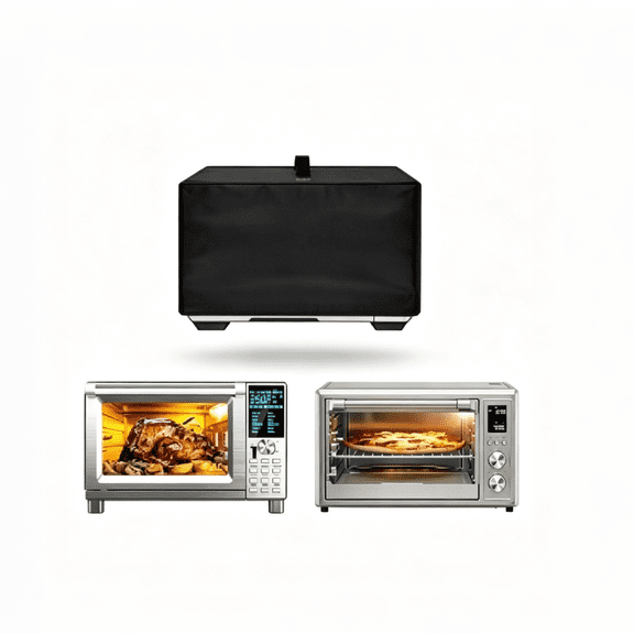 Limerenc Black Toaster Oven Dust Cove,17×17×15 Inch,High‑Density Oxford.Water-Resistant And dust-Proof, Protect The Oven.