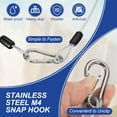 thumbnail image 4 of Uxcell 6.6ft (78.7") Security Steel Cable with Snap Hook, 2Pcs Coated Flexible Double Loop Wire Rope Bike Cable Lock Security Chain for Outdoor Travel Luggage, Clear, 4 of 7