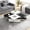 Black,White, variant on Modern Nesting Coffee Tables Set of 4 with Adjustable Layouts, Mid-Century Square Accent Tables in White and Walnut for Living Room Furniture
