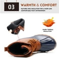 thumbnail image 4 of Ahannie Kids Boys & Girls Winter Waterproof Rain Boot, Youth Outdoor Lace Up Two Tone Fashion Duck Boot(Toddler/Little Kid/Big Kid), 4 of 7