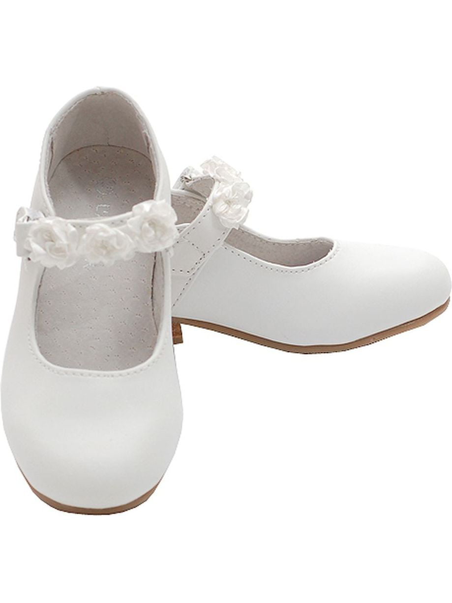 Girls Flower Mary Jane Ballerina Ballet Flat Dress Shoes Toddler Little Kid Baby