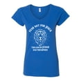 thumbnail image 2 of Wild Bobby Fear Not For Jesus The Lion Of Judah Has Triumphed Inspirational/Christian Women Standard V-Neck Tee, Royal, X-Large, 2 of 5