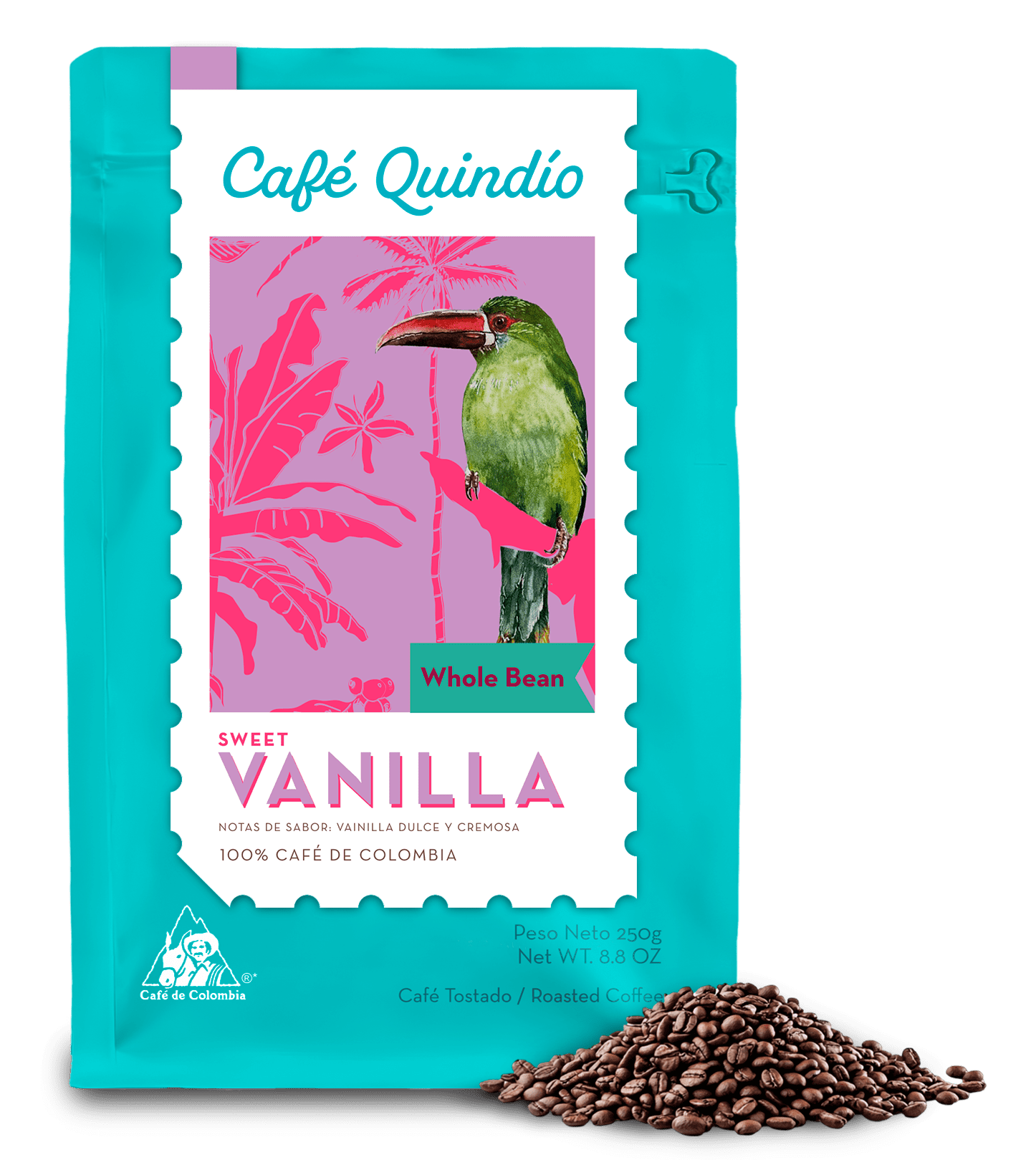 Cafe Quindio Specialty Harvest - 100% Colombian Excelso Arabica Whole Bean Coffee (8.8 Ounce (Pack of 3), Multiflavor)