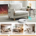 thumbnail image 5 of FFH 3-in-1 Convertible Chair Bed, Foldable Sleeper Sofa Chair with Side Pockets and Pillows, Small Spaces, Beige, 5 of 12