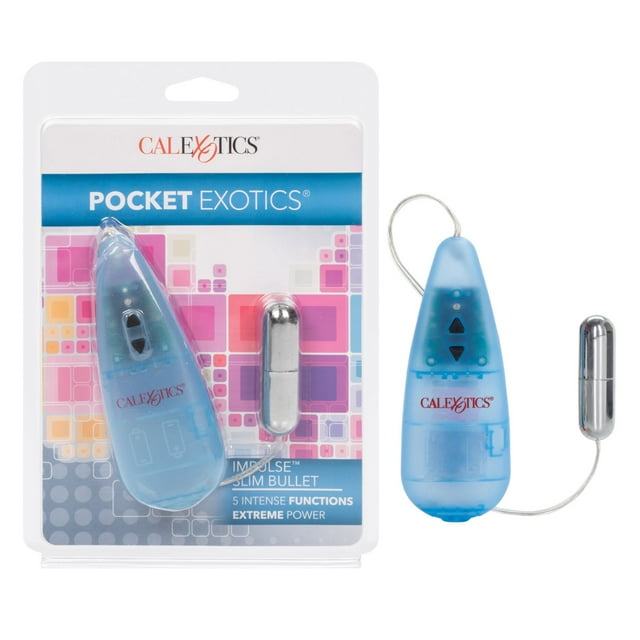 CalExotics Pocket Exotic 5 Function Impulse Extreme Silm Silver Bullet Vibrator