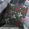 thumbnail image 2 of Castle Fairy Red Pink Bowtie Fabric by the Yard 5 Yards, Girls Princess Style Fabric for Sewing, Sparkle Stars Home Decor Fabric by the Yard, Dark Green Room Decor, 2 of 6