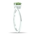 thumbnail image 2 of SZUL Women's Solitaire Green Amethyst Wave Ring in 10K White Gold, 2 of 5