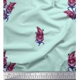 thumbnail image 1 of Soimoi Poly Georgette Fabric Artistic Leaves Print Fabric by The Yard 52 Inch Wide, 1 of 5