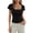 Black, variant on Weikingp Fitted Tops For Women,Short Sleeve Tight Shirts For Women T Shirts For Women Slim Fitted Casual Shirts Short-Sleeve Compression Shirts For Women Yellow S