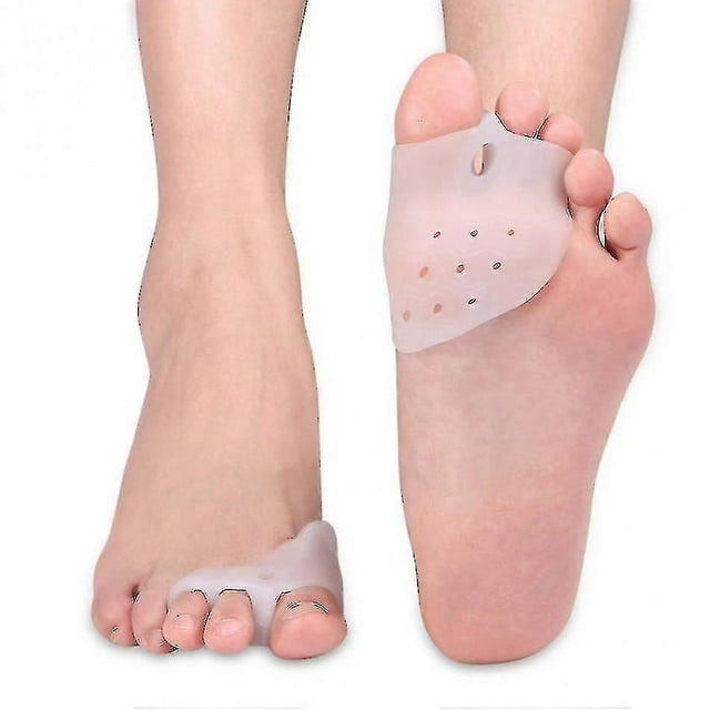 Toe Separator Gel Bunion Corrector Hammer Toe Straightener Professional Forefoot Cushions Toe Straightener Bunion Pads Relieve Hammer Toe Bunion Overl