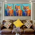 thumbnail image 3 of Hieng Unframed Canvas Print Oil Painting Sleeping Ginger Cat Wall Art Serene Feline Portrait Cozy Home Decor Animal Artwork, 3 of 6
