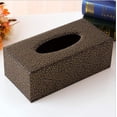 thumbnail image 1 of HSHDLDF Leather Tissue Box Holder Waterproof Rectangular Tissue Box Cover Vintage Napkin Paper Holder for Home,Office&Car Decor (Black Clouds), 1 of 1