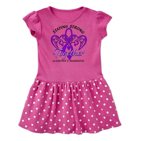 

Inktastic Staying Strong Together Alzheimer s Awareness Purple Ribbon Gift Baby Girl Dress
