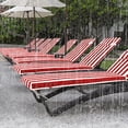 thumbnail image 5 of swing Chaise Lounge Cushions Outdoor, Waterproof 72 x 21Inch Patio Chaise Lounge Replacement Cushion for Lawn Pool（Red white Stripes，1pcs）, 5 of 6