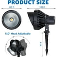 thumbnail image 3 of SUNVIE 40W Spot Lights Outdoor 120V LED Plug in Spotlight 4000LM Ultra Bright Flag Pole Light 3000K Warm White Landscape Spotlights for Yard House Tree Lawn Signage, with Stake & 5.5FT Cord, 3 of 7