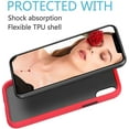 thumbnail image 5 of Shockproof Matte Case Compatible for iPhone Xs/X with Soft TPU Bumper Slim Phone Case Compatible for iPhone Xs and iPhone X, Matte Red, 5 of 5