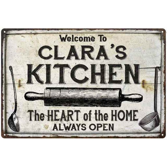 CLARA'S Kitchen Farmhouse Sign Gift Gift 12x18 Metal 112180033147
