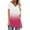 Hot Pink, variant on LUOGENLI Female T-shirts for Womens Women's Casual Fashion V Neck Gradient Short Sleeve Top Womens T-shirts Graphic Tees xxl Tall Summer Clothes Black L