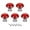 Red, variant on 40mm Crystal Knobs Drawer Diamond Shaped Orange 5 Pack