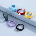 thumbnail image 4 of Six-piece Alloy Spray Paint Geometric Personality Simple Ring Set, 4 of 5