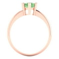 thumbnail image 4 of Solitaire Engagement Ring for Women - 1.5ct Simulated Green Diamond in 14K Rose Gold Promise Ring, 4 of 6