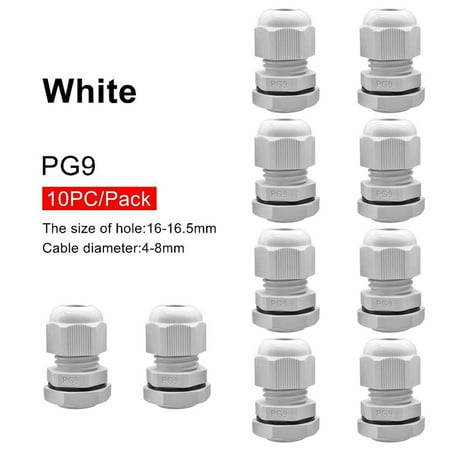 

BCLONG 10pc waterproof cable seal set plastic connectorIP68cable secure nylon connector