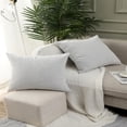 thumbnail image 4 of Jepeak Decorative Throw Pillow Covers Pack of 2 Chenille Cozy Modern Concise Cushion Cases for Bedroom Sofa Couch Home Decoration, Gainsboro 16 x 24 Inches, 4 of 7