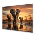 thumbnail image 2 of Designart "Elephant Forms Of Serenity II" Animals Metal Art Print, 2 of 5