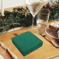 thumbnail image 2 of 50 servilletas de cóctel desechables para bebidas, toallas de papel para manos, servilletas de cena para cocina, restaurante, hogar, boda, fiesta, color verde oscuro, 2 of 6