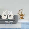 thumbnail image 2 of Elegante Cisne De Cerámica Y Quemador De Incienso árabe Antiguo, Escultura Decorativa Para Estantería, Armario, Sala De Estar, Chimenea, Adorno Para El Hogar., 2 of 8
