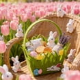 thumbnail image 4 of Tyidzon Easter Basket Felt Storage Baskets Fabric Storage Chick & Bunny Cube Organizer Egg Fruit Candy Basket for Easter Party Decorations, 4 of 6