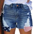 thumbnail image 4 of Txlixc Pantalones vaqueros casuales femeninos, estrellas y jeans rayados para el día de la independencia Txlixc  moda, 4 of 6
