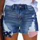 thumbnail image 4 of SAYOO Pantalones vaqueros casuales femeninos, estrellas y jeans rayados para el día de la independencia SAYOO  moda, 4 of 6