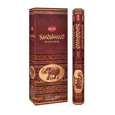 Incense Sandalwood, 120 Sticks in a Six Pack. HEM Brand, Hand Rolled in (Best Incense Sticks In India)