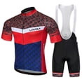 thumbnail image 3 of Lixada Summer Cycle Jersey Set Short Sleeve Bicycle Shirt and Padded Bib Shorts Breathable MTB Bike Riding Biking Cycle Suit, 3 of 4
