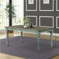 thumbnail image 2 of Roundhill Furniture Prato Blue and Brown Two-Tone Finish Wood Dining Table, 2 of 7