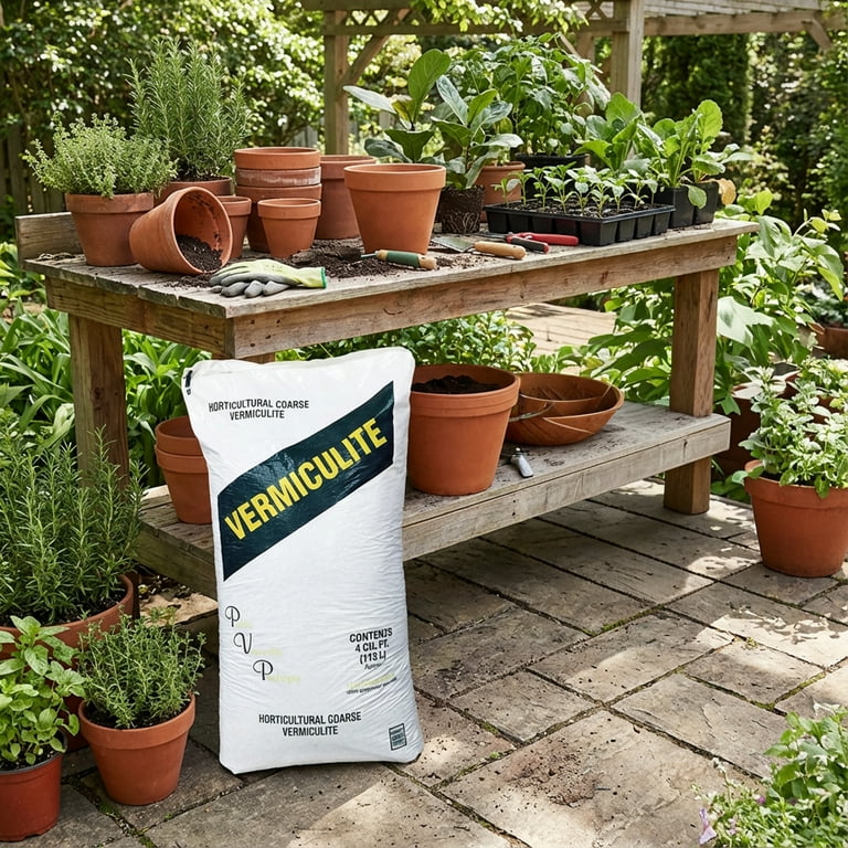 Coarse Vermiculite 4 Cubic Foot Bag - Natural Soil Additive for