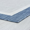thumbnail image 5 of 2x3 Water Resistant, Small Indoor Outdoor Rugs for Patios, Front Door Entry, Entryway, Deck, Porch, Balcony | Outside Area Rug for Patio | Blue, Solid Border | Size: 2' x 3', 5 of 8