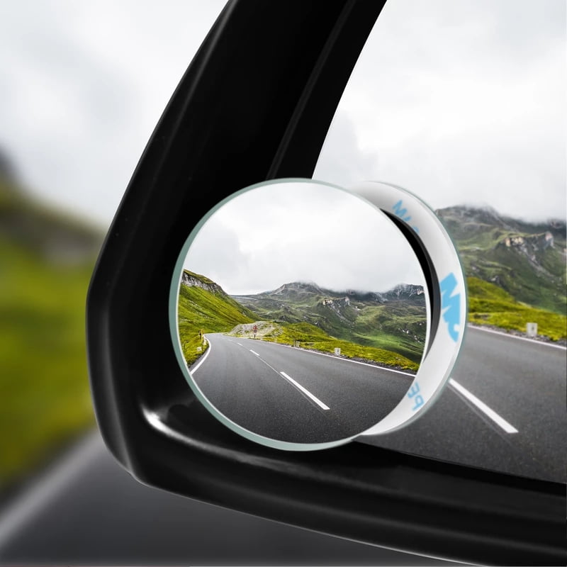 2x convex blind spot mirror adjustable  self adhesiev for car motor bike van pv 