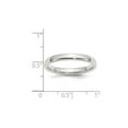 thumbnail image 3 of Gem & Harmony Ladies Comfort Fit 3mm Wedding Band Ring in Sterling Silver for Women, 3 of 4