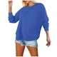 thumbnail image 3 of RKSTN Women's Long Sleeve Shirt Tops Oversized Crewneck Side Split Pullover T Shirt Top Womens Casual Solid Plus Size Raglan Relaxed Fits Loose Comfy Tee Shirt Fall Spring Clothes, 3 of 8