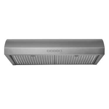 Hauslane Chef Series 30" B018 Convertible Under Cabinet Range Hood 120 Volts Minimalist 3-Way Venting 250 CFM Aluminum Filters LED Stainless Steel