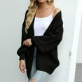 thumbnail image 3 of Cardigan Sweaters for Women 2025 Open Front Lantern Sleeve Knitted Sweater Jacket Coat Womens Cardigan Sweaters, 3 of 8