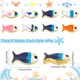 thumbnail image 2 of 1 caja de 32 cuentas de peces esmaltadas, de doble cara, estilo veraniego, con forma de animales marinos en color azul marino. Cuentas espaciadoras sueltas., 2 of 6