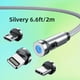 thumbnail image 1 of Magnetic Charging Cable, 540° Rotating Magnetic Phone Charger Nylon Braided Magnetic USB Cable For IPhone/Micro USB/Type C Device, 1 of 5