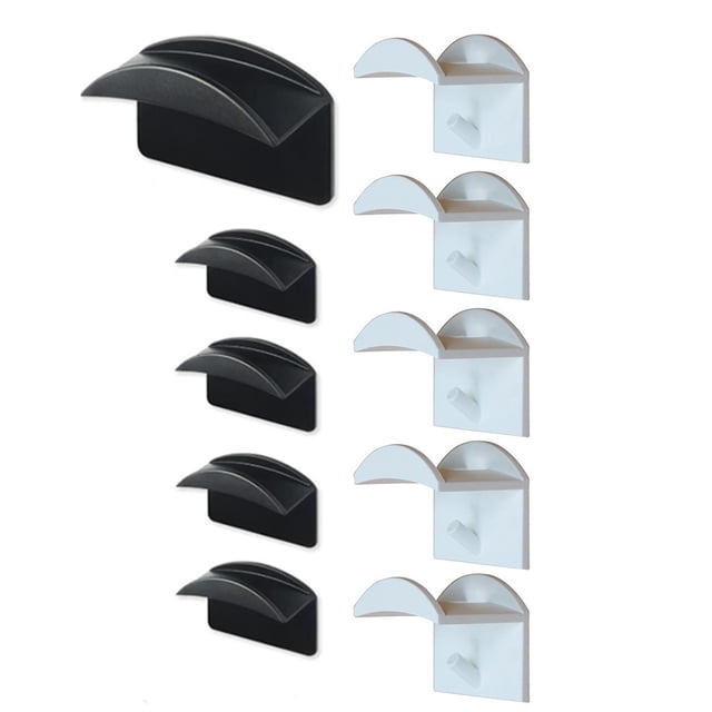 Ganchos adhesivos para sombreros para pared (paquete de 10), diseño minimalista de perchero, sin perforación, perchas para sombreros de sujeción fuerte