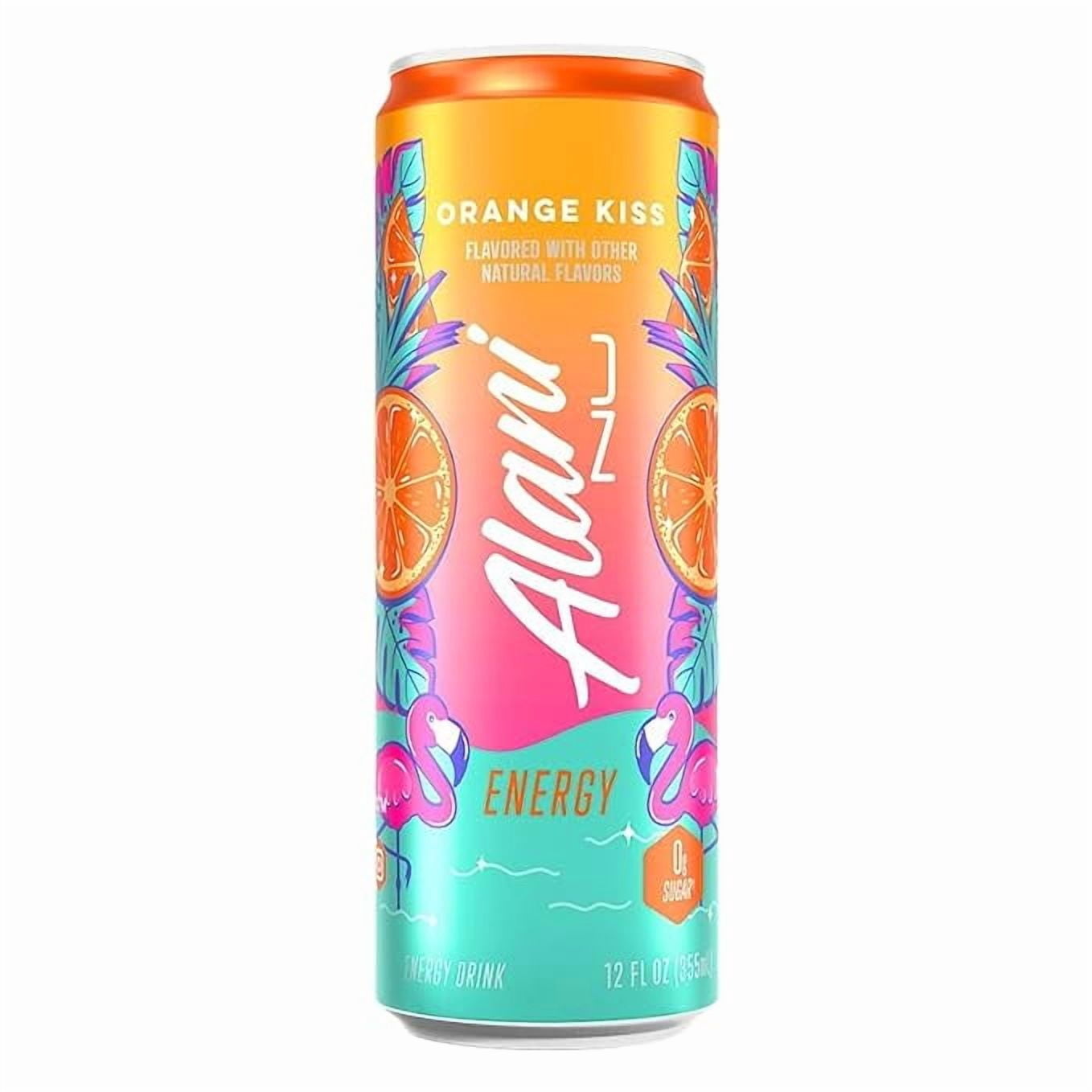 New Alani Energy Drinks Variety Pack Watermelon Wave, Pink Slush, Orange Kiss Flavors Sugar-Free, Low-Calorie, 200mg Caffeine, Energy Boost Drink 12 fl oz (Pack of 6)