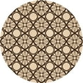 thumbnail image 1 of Ahgly Company Indoor Round Patterned Deep Peach Orange Area Rugs, 6' Round, 1 of 6