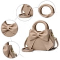 thumbnail image 3 of Faraee Small Purses for Women Leather Crossbody Purse and Handbag Bowknot Top Handle Satchel Fashion Shoulder Tote Bags Khaki, 3 of 4
