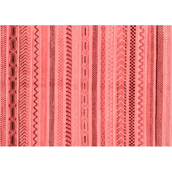 Ahgly Company Indoor Rectangle Abstract Red Modern Area Rugs, 7' x 9'
